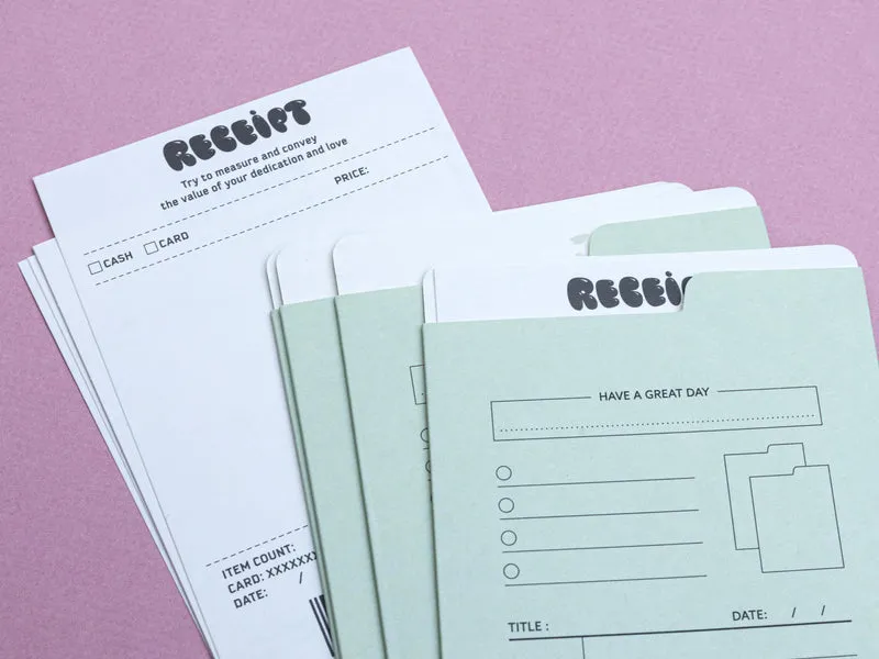 Lot de 4 Enveloppes vertes + papiers recettes pour journaling