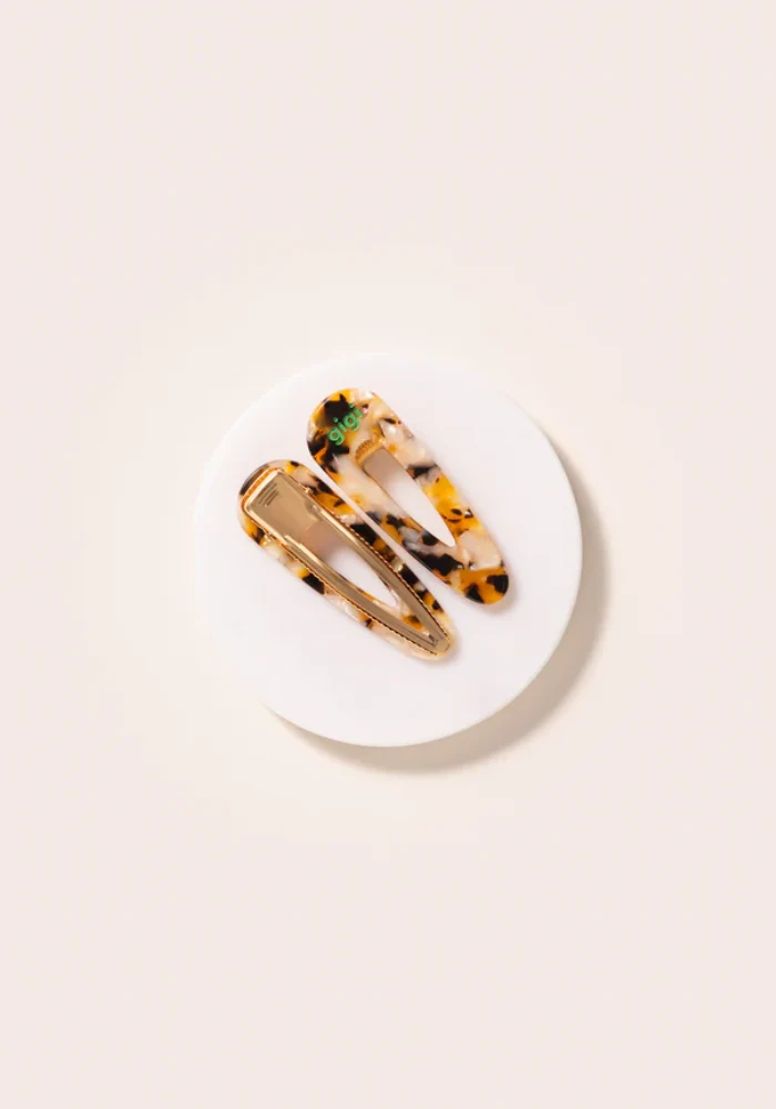 Set De 2 Barrettes Clip Sienne
