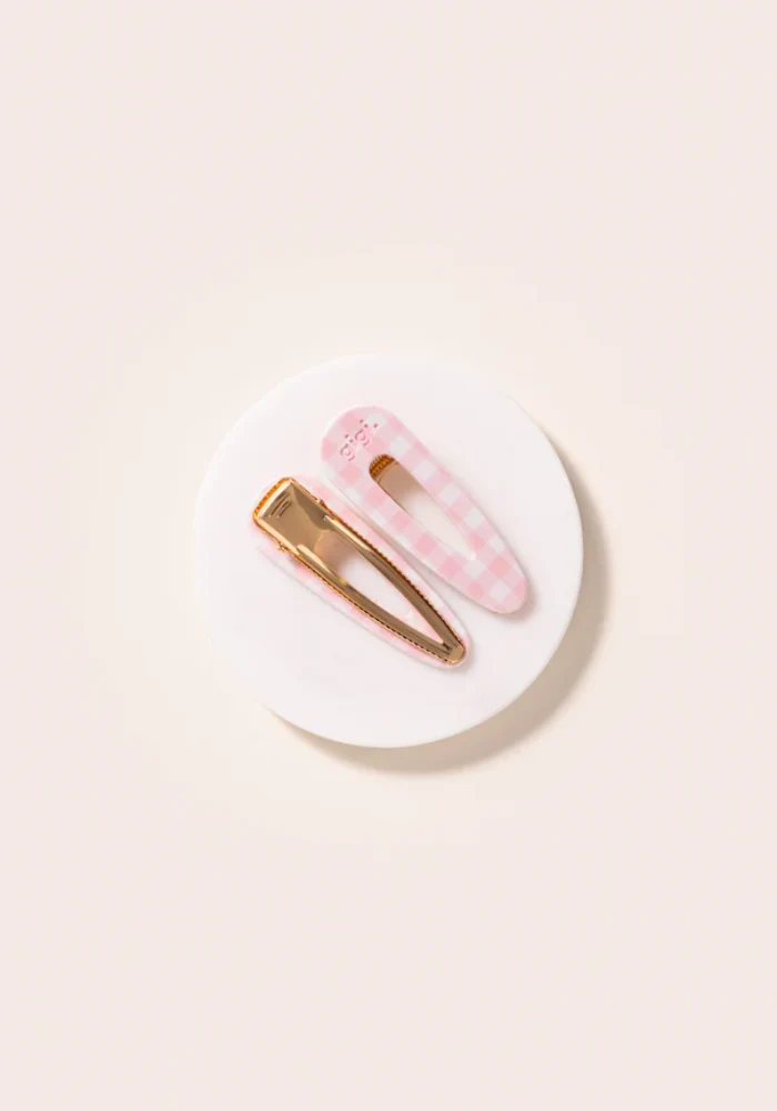 Set De 2 Barrettes Clip Vichy Madrague