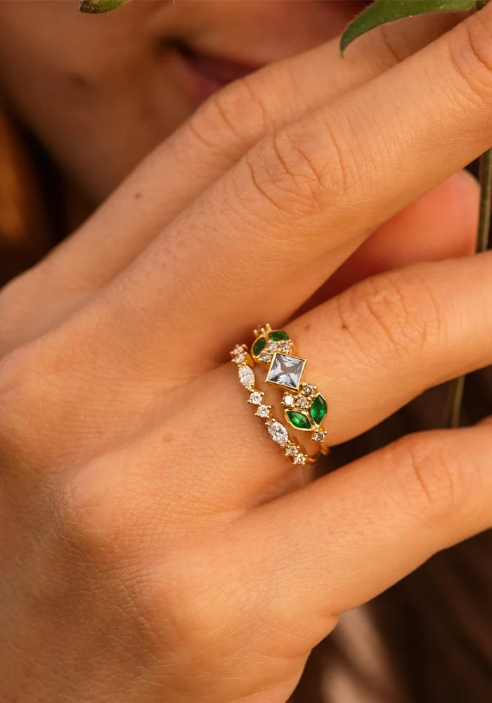 Bague Nymphea 3 Bleue
