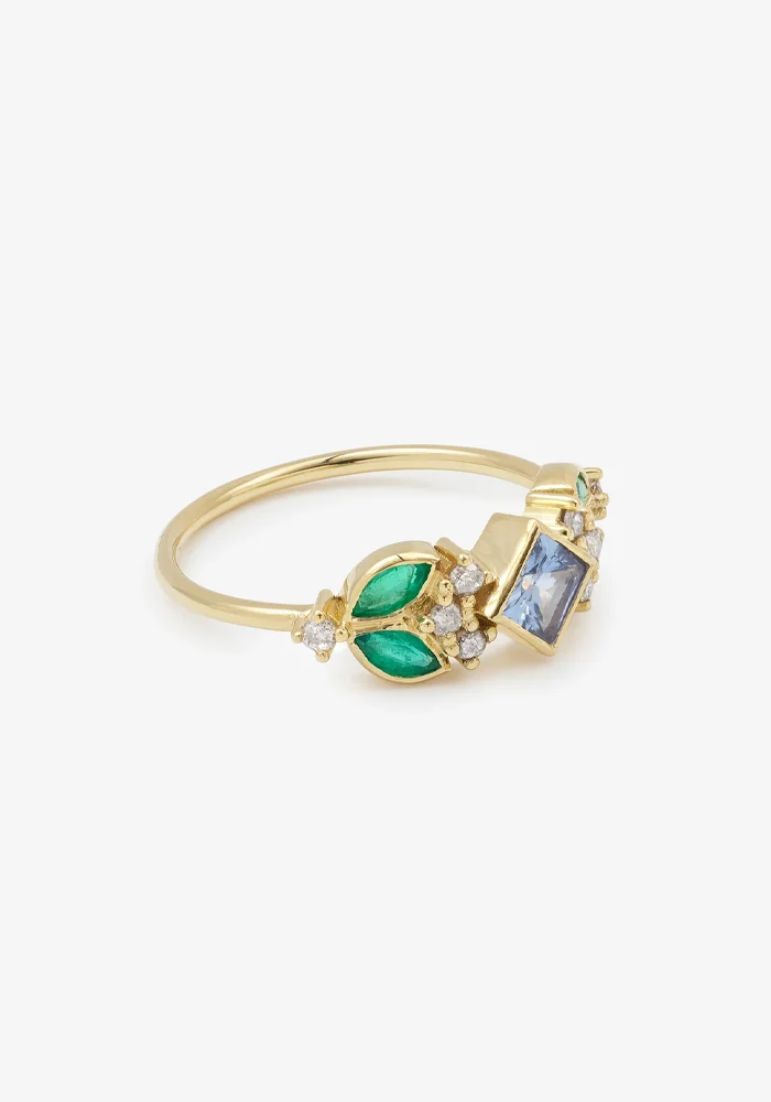 Bague Nymphea 3 Bleue