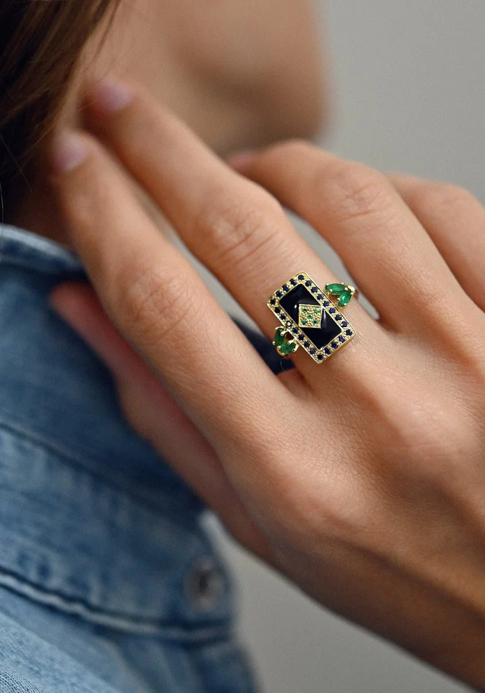 Bague Ava 3 Verte