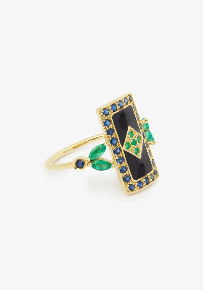 Bague Ava 3 Verte