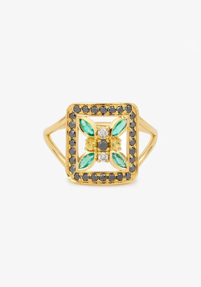 Bague Rita 4 Verte