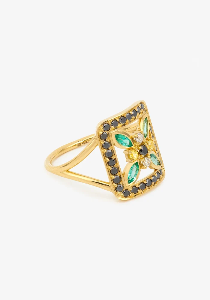 Bague Rita 4 Verte