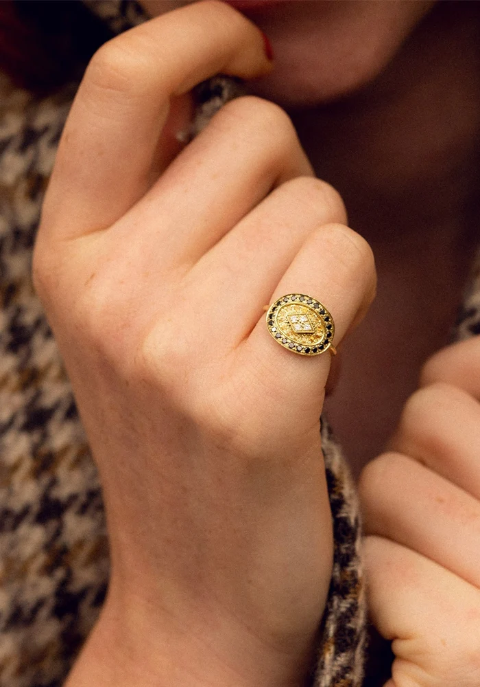 Bague Athena 1 Noire