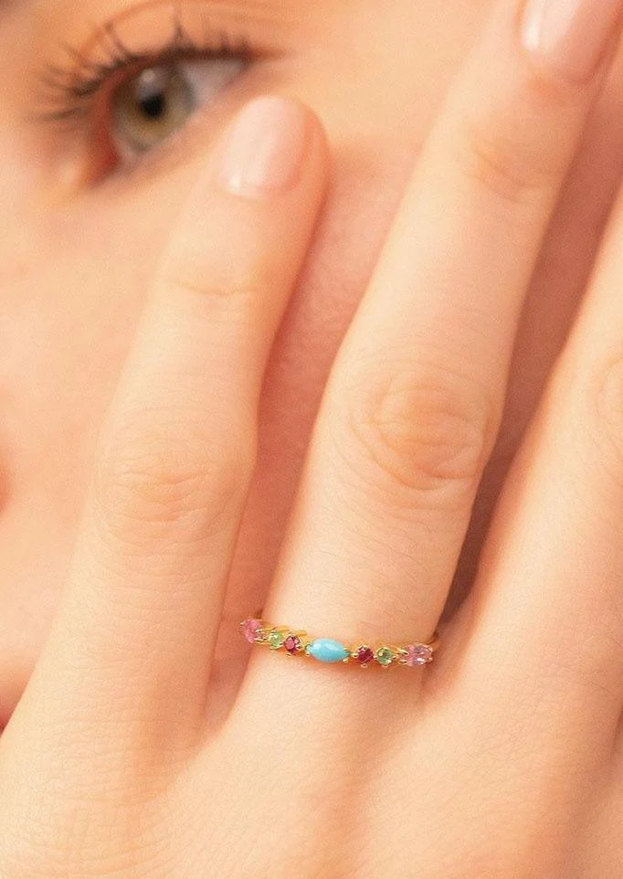 Bague Gaia 3 Turquoise