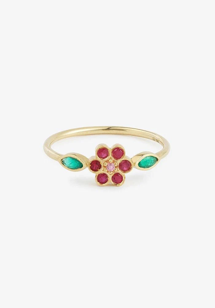 Bague Miniflower 1 Rouge