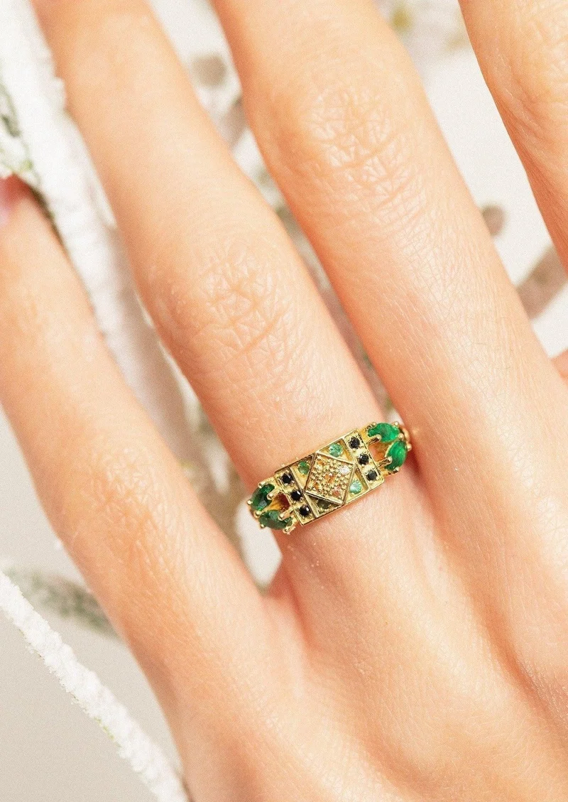 Bague Ava 2 Verte