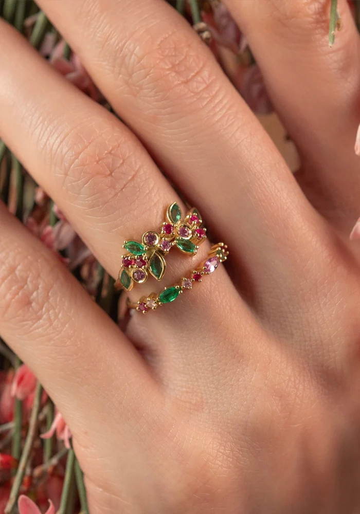 Bague Gaia 2 Rouge