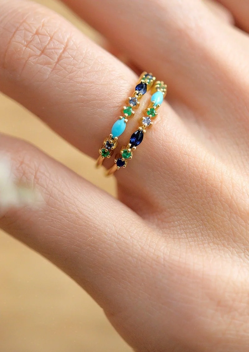 Bague Gaia 2 Bleue
