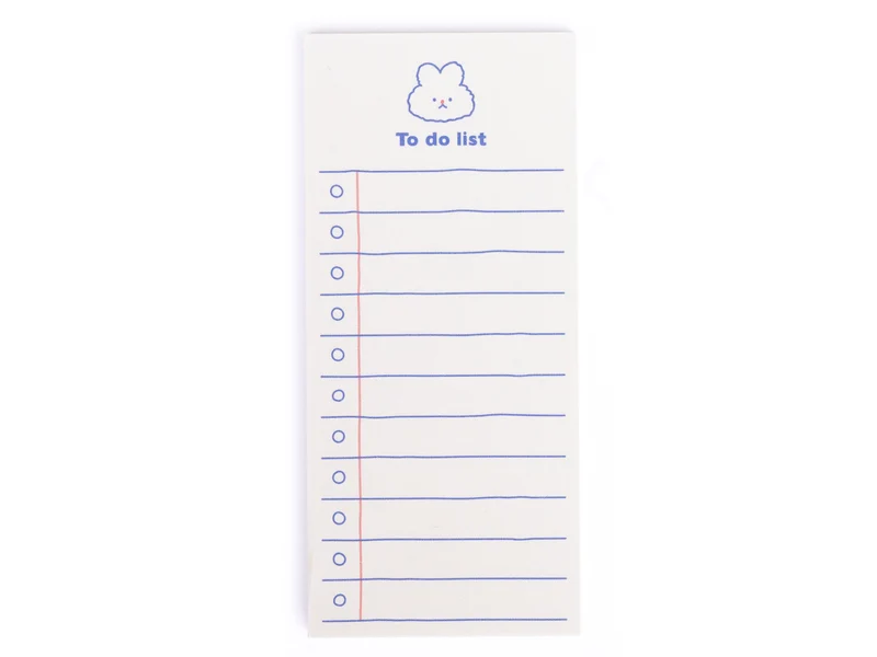 Bloc notes - To do list lapin minimaliste