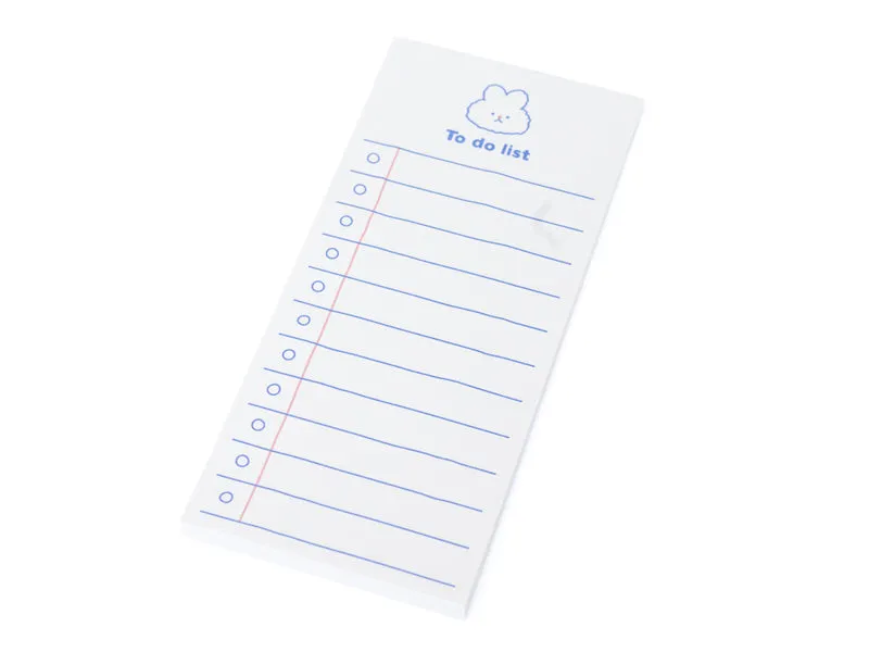 Bloc notes - To do list lapin minimaliste