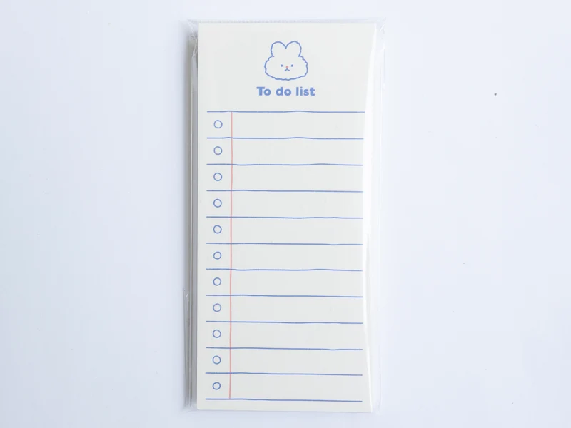 Bloc notes - To do list lapin minimaliste