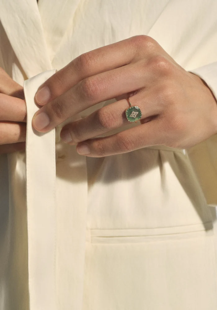 Bague Pierrot Aventurine Quartz