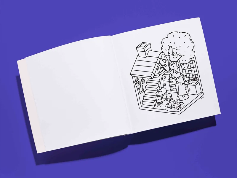 Cahier de coloriage Cozy Art - Tiny House - OMY