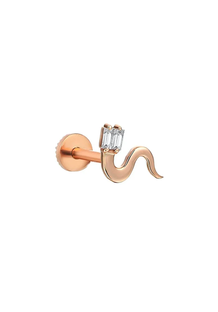 Piercing Baguette Snake Diamant Blanc