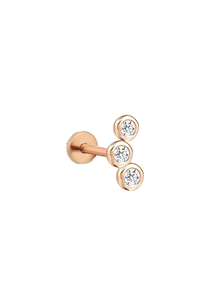 Piercing 3 Diamants Blancs Sertis