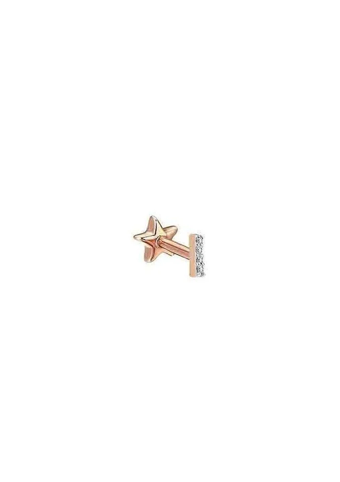 Piercing Barre Diamants Blancs
