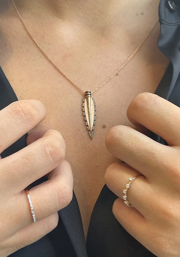 Collier Alexandria Slim Chain Diamants Champagne
