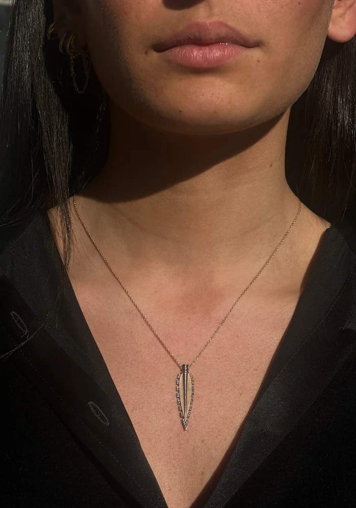 Collier Alexandria Slim Chain Diamants Champagne
