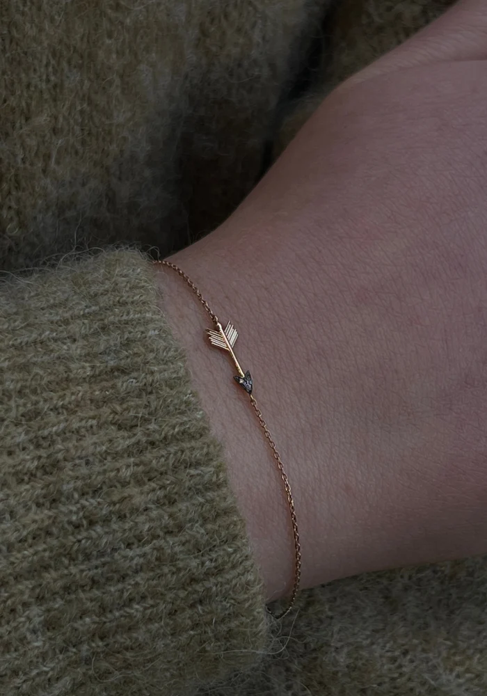 Bracelet Mini Arrow Diamants Champagne