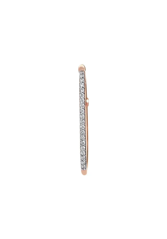 Boucle D'oreille Equality Pavé En Diamants Blancs