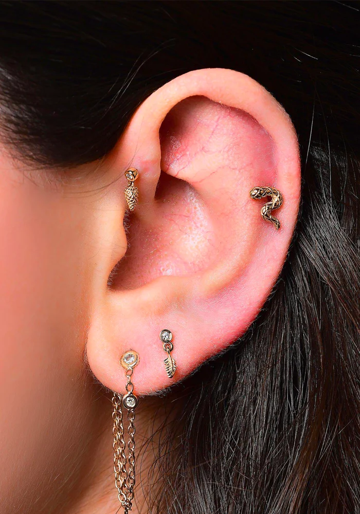 Piercing Textured Snake