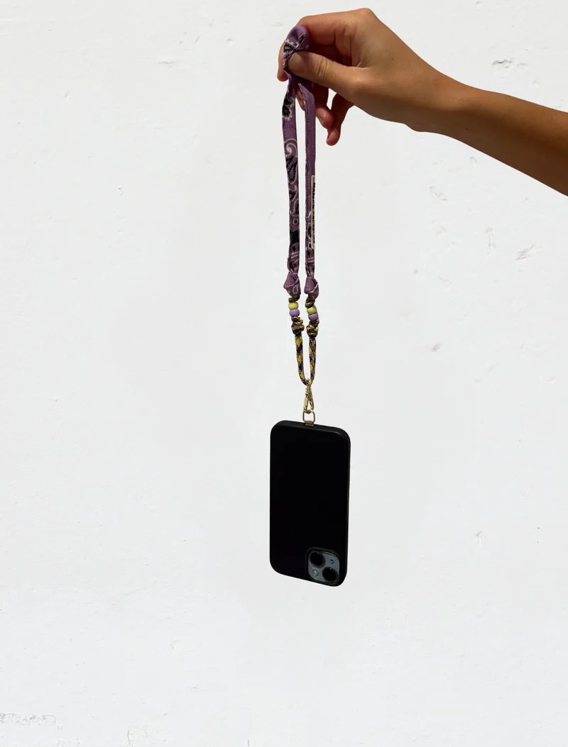 Mini Cordon de Téléphone Lavande - Maison Saussure