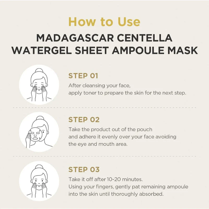 Masque Hydrogel Centella de Madagascar - Skin1004
