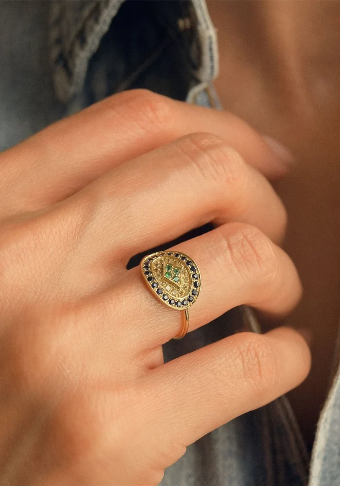 Bague Athena 1 Bleue