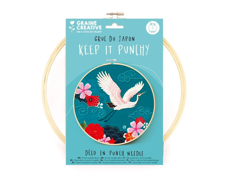 Kit Punch Needle Grue Du Japon - Graine Créative