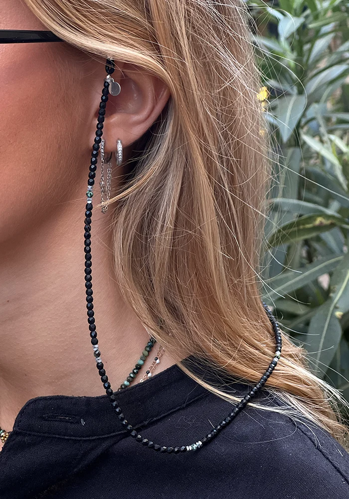 Chaine De Lunettes Noire Exclu Blush
