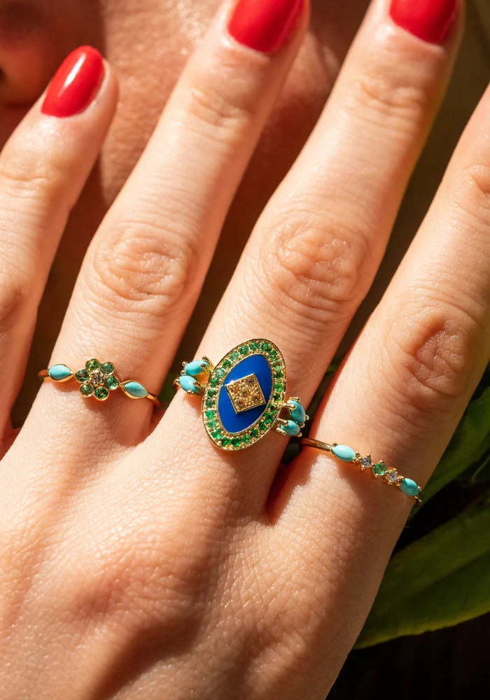 Bague Gaia 6 Turquoise