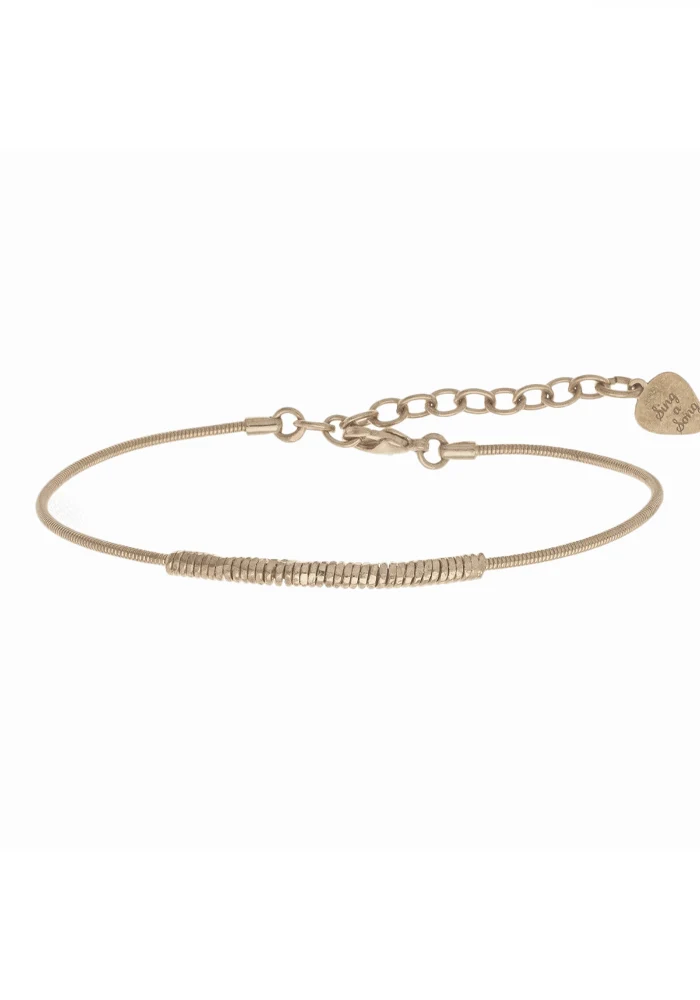 Bracelet Emballe Moi Corde De Guitare Avec Corde De Guitare Torsadee/ecrasee Au Centre
