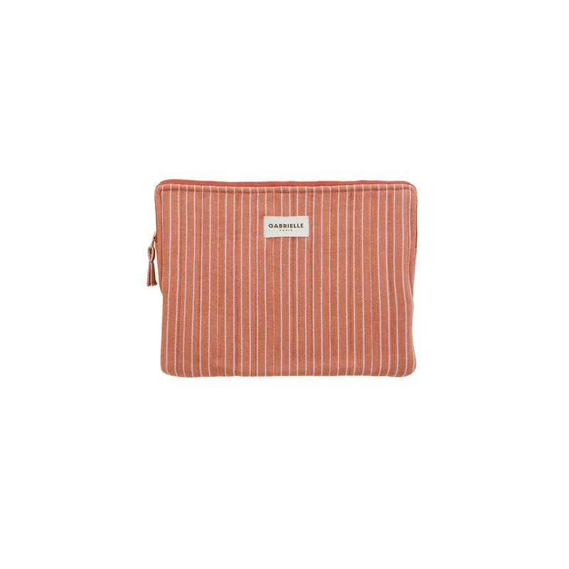 Pochette d'Ordinateur Rayures Lilas - Gabrielle Paris