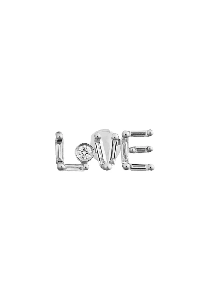 Boucle D'Oreille Love Blanc
