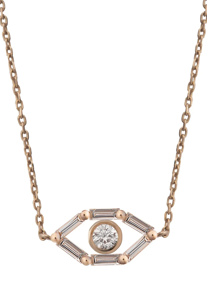 Collier Little Eye Oeil Rose