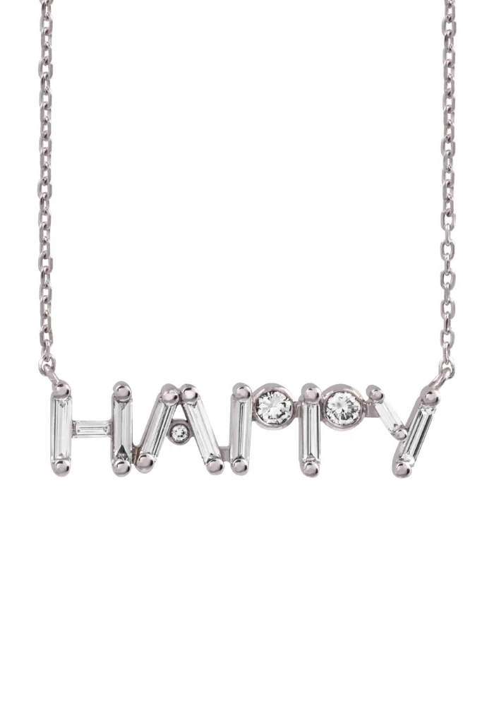 Collier Happy Blanc