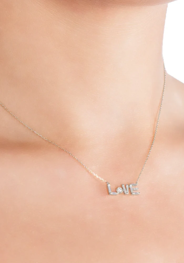 Collier Love Blanc