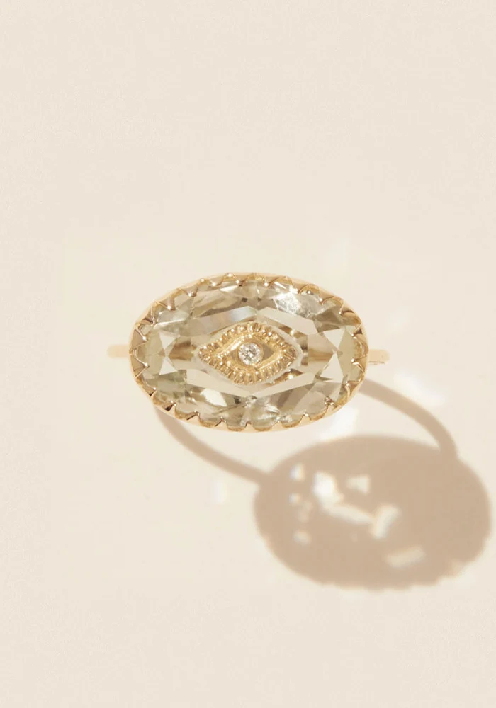 Bague Souad Améthyste Verte