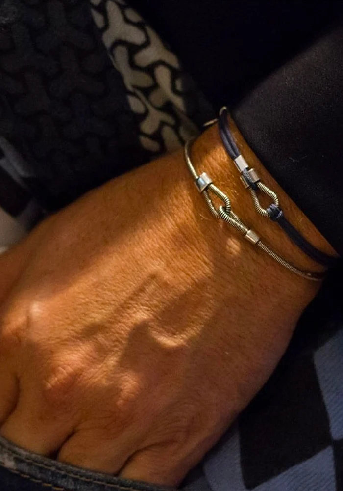 Bracelet Homme Me Corde De Basse Cordon Chocolat