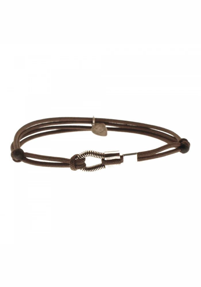 Bracelet Homme Me Corde De Basse Cordon Brun