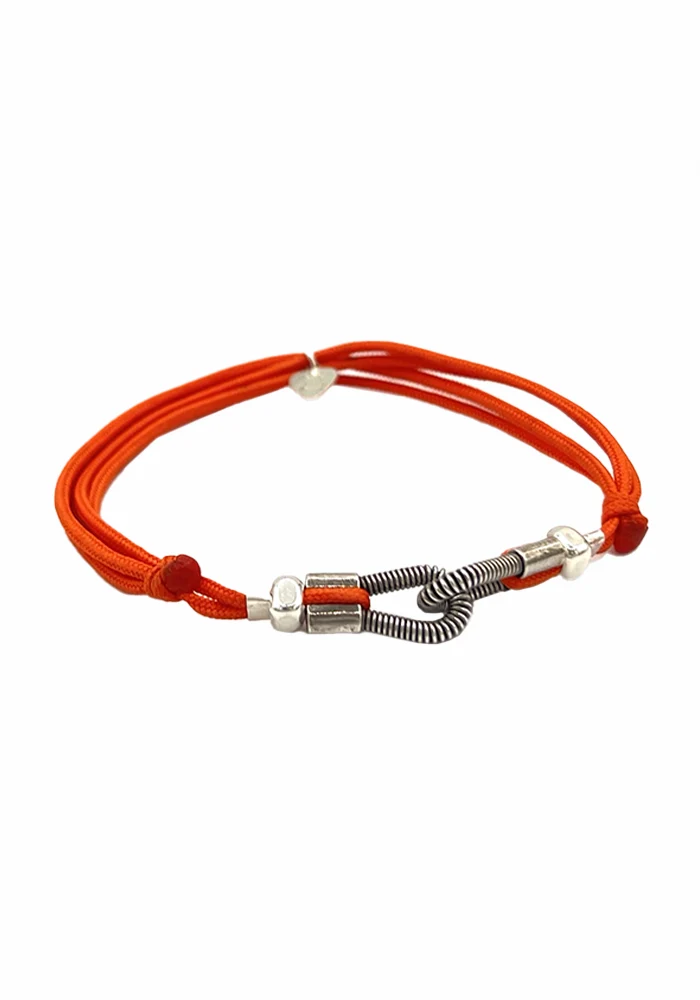 Bracelet Homme You And Me Corde De Basse Cordon Orange