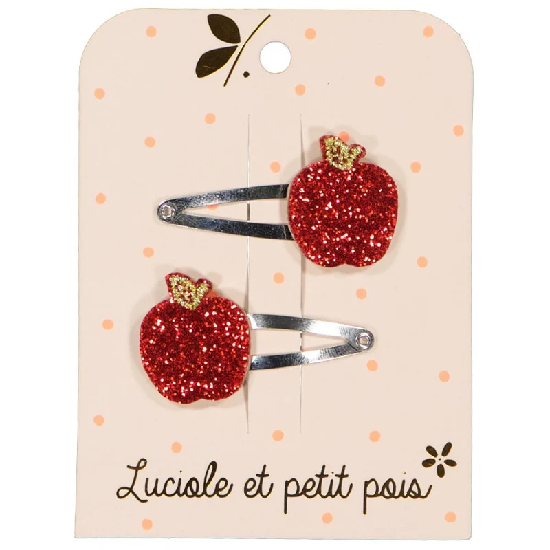 Duo Barrettes Pommes - Luciole et Petit Pois