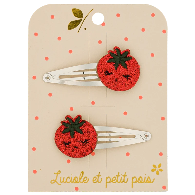 Duo Barrettes Tomates - Luciole et Petit Pois