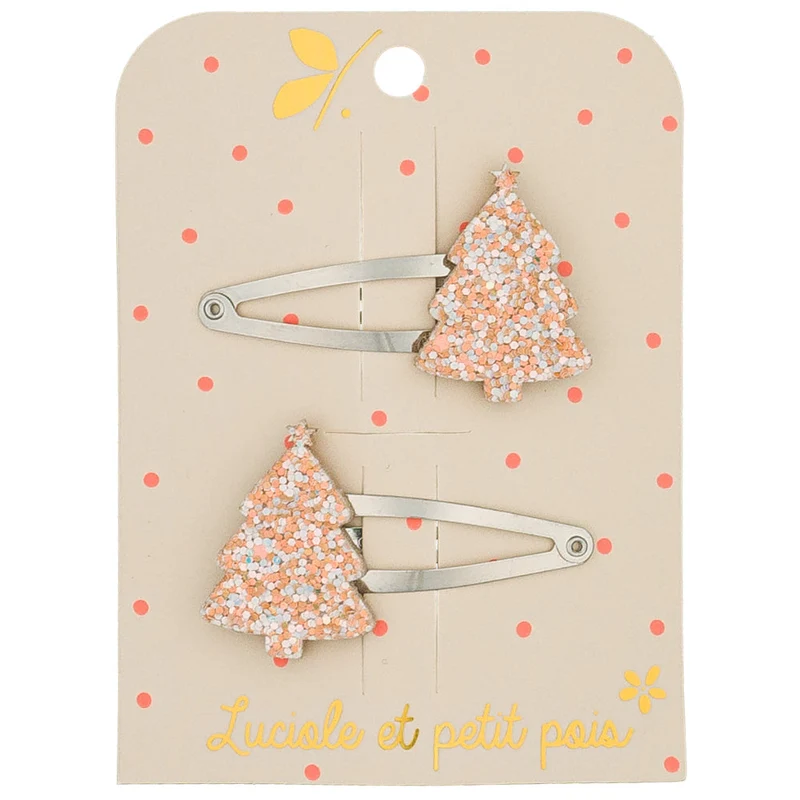 Barrettes Sapins - Luciole et Petit Pois
