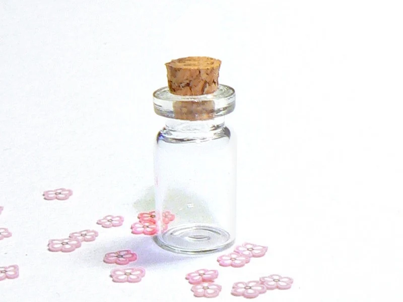 1 fiole en verre 2,8 cm