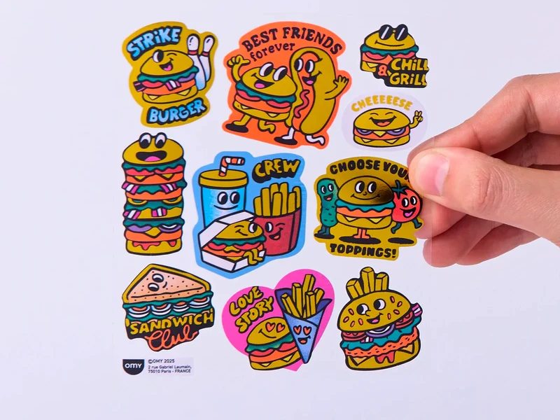 Fabulous Stickers Big - Burger - OMY