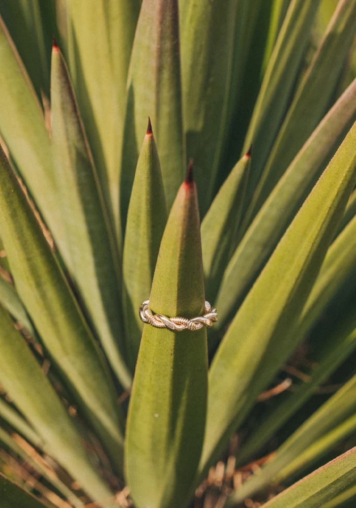 Bague Ajustable Tressée Plaqué Or